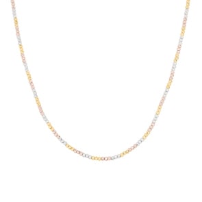 1.9mm Fantasiecollier 750/18 K Tricolor