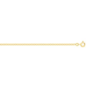1.9mm Collier gourmette marine or jaune 375/9 ct