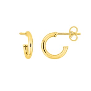 10mm Halbcreolen 375/9 K Gelbgold 1.6mm