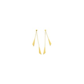 Boucles d'oreilles pendantes or jaune 750/18 ct
