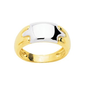 Herrenring 750/18 K Gelb-/Weissgold