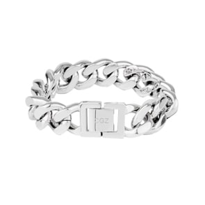 14mm Cuban Link Panzerarmband silbrig