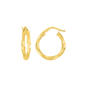 15mm Creolen 375/9 K Gelbgold verdreht