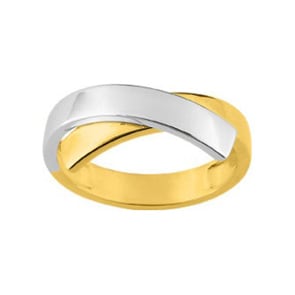 Damenring 750/18 K Gelbgold bicolor
