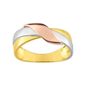 Damenring 750/18 K Tricolor