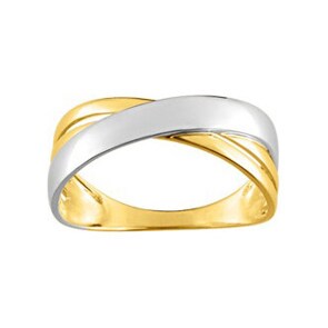 Damenring 750/18 K Gelbgold bicolor