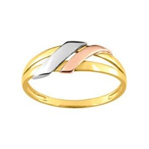 Damenring 750/18 K Tricolor