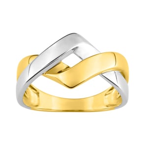 Damenring 750/18 K Gelbgold bicolor