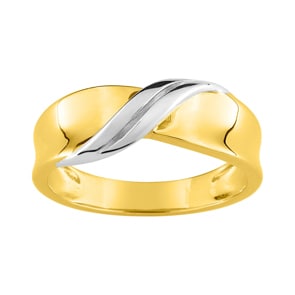 Damenring 750/18 K Gelbgold bicolor