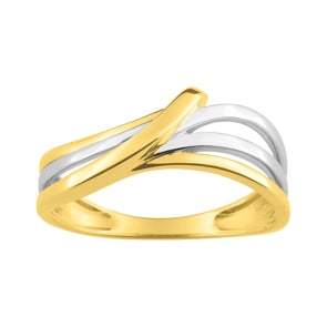 Damenring 750/18 K Gelbgold bicolor
