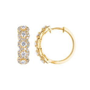 2.00 Karat Diamant-Kreolen 750/18 K Gelbgold Ø 22mm
