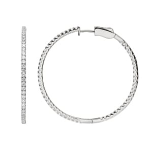 2.00 Karat Diamant-Kreolen 750/18 K Weissgold