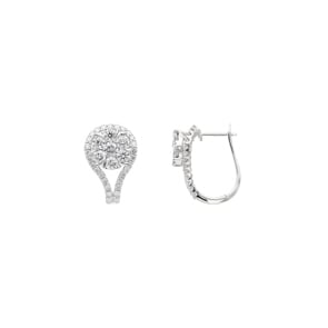 2.00 carats diamants créoles or gris 750/18 ct