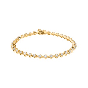 2.00ct Diamond Tennis Bracelet 750/18 K Yellow Gold