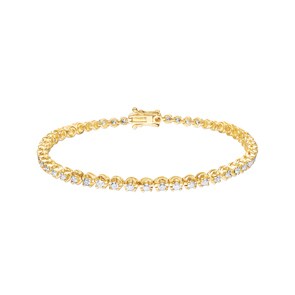 2.02 Karat Diamanten Tennisarmband 750/18 K Gelbgold