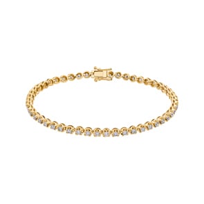 2.02 Karat Diamanten Tennisarmband 750/18 K Gelbgold