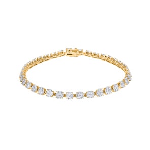 2.04 carats diamants bracelet rivière or jaune 750/18 ct