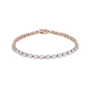 2.04ct Diamond Tennis Bracelet 750/18 K Rose Gold