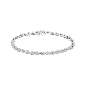 2.04 Karat Diamanten Tennisarmband 750/18 K Weissgold