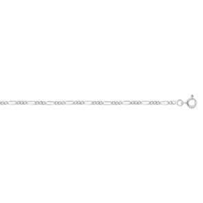 2.0mm Figaroarmband 3+1 375/9 K Weissgold