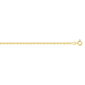 2.1mm Collier forçat diamantée or jaune 375/9 ct