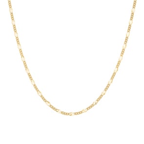 2.2mm Figaro Fantasiekette 750/18 K Gelbgold