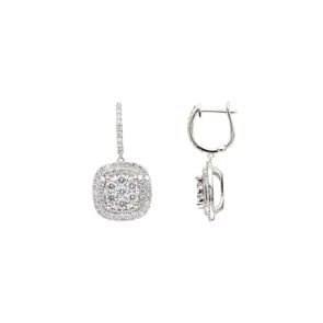 2.50 Karat Diamant-Kreolen 750/18 K Weissgold