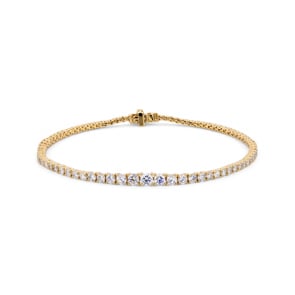 2.51ct diamants bracelet rivière or jaune 750/18 ct