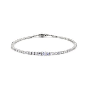 2.51ct diamants bracelet rivière or gris 750/18 ct
