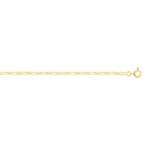 2.5mm Figaroarmband flach 1+1 375/9 K Gelbgold