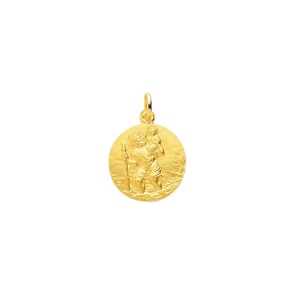 Anhänger 750/18 K Gelbgold Ø 17mm, Christophorus