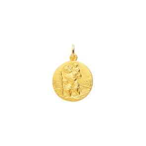 Anhänger 750/18 K Gelbgold Ø 19mm, Christophorus