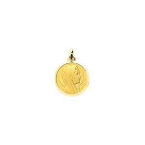 Pendentif or jaune 750/18 ct 17mm, Vierge