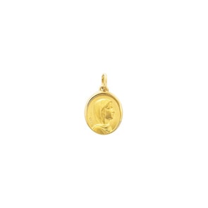Pendentif or jaune 750/18 ct 13x14mm, Vierge