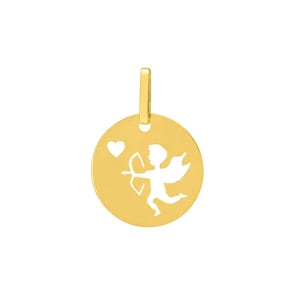 Anhänger 750/18 K Gelbgold Ø 17mm, Amor 