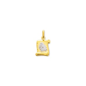 Anhänger 750/18 K Gelb-/Weissgold 11x12mm, Sternzeichen Jungfrau