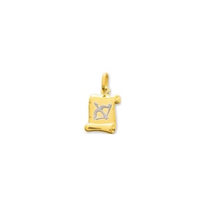 Anhänger 750/18 K Gelb-/Weissgold 11x12mm, Sternzeichen Schütze