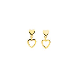 Ohrstecker 750/18 K Gelbgold, Herzen