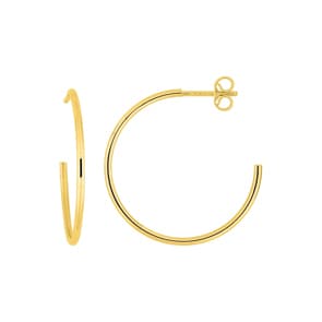 24mm Halbcreolen 750/18 K Gelbgold 1.2mm