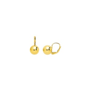 Boucles d'oreilles or jaune 750/18 ct creux Ø 10mm