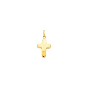 Pendentif or jaune 750/18 ct 11x14mm, Croix