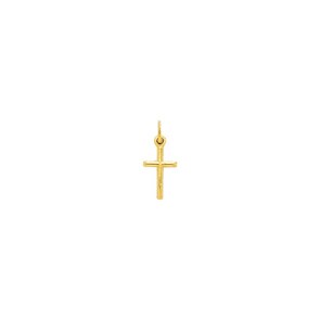 Anhänger 750/18 K Gelbgold 8x12mm, Kreuz