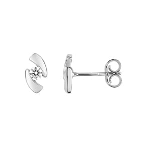 Ohrstecker 750/18 K Weissgold mit Zirkonia