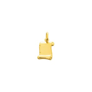 Anhänger 750/18 K Gelbgold 12x13mm, Schriftrolle