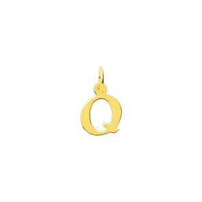 Pendentif or jaune 750/18 ct, Lettre Q