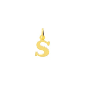Pendentif or jaune 750/18 ct, Lettre S