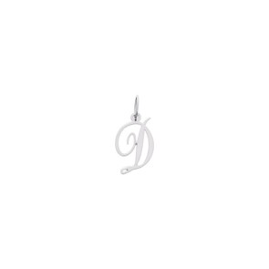 Pendentif or gris 750/18 ct, Lettre D