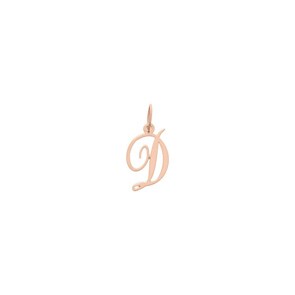 Pendentif or rosé 750/18 ct, Lettre D