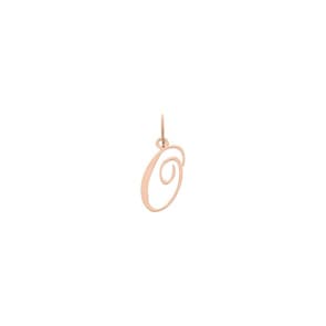 Pendentif or rosé 750/18 ct, Lettre O