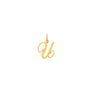 Pendentif or jaune 750/18 ct, Lettre U